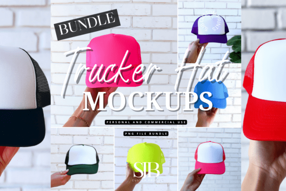 Basic Trucker Hat Mockup BUNDLE