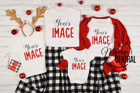 Family Christmas Matching T-Shirt Mockup
