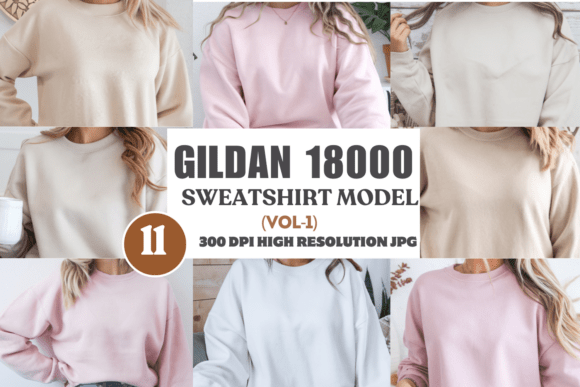 Gildan Sweatshirt Mockup Bundle