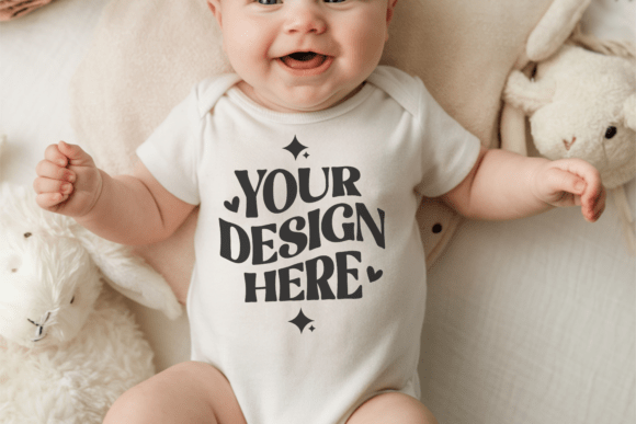 Rabbit Skin Baby Onesie Mockup