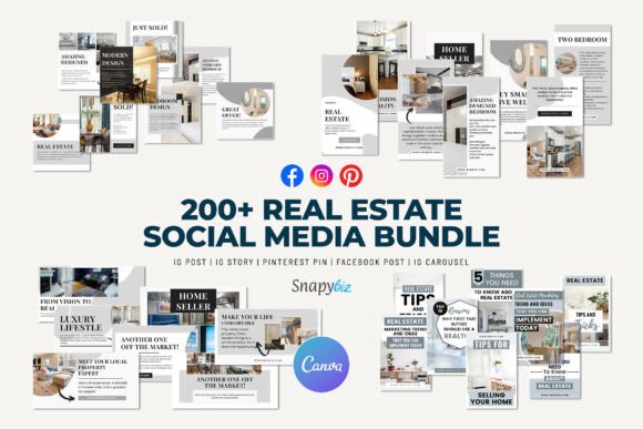 Real Estate Social Media Canva Bundle
