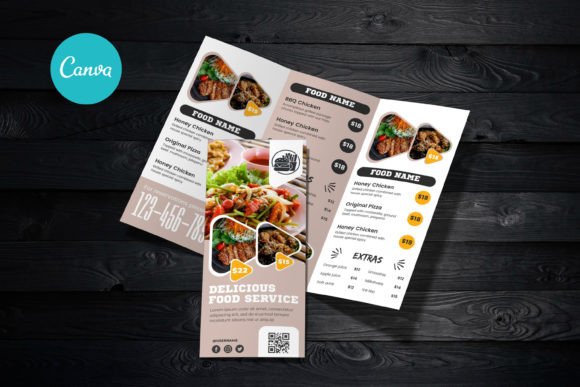 Trifold Food Menu Template